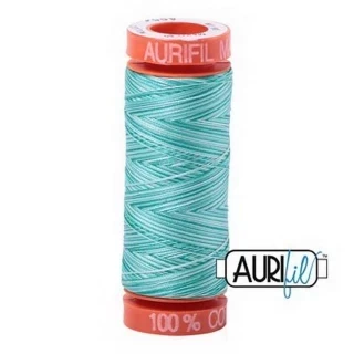 Aurifil Cotton Mako Vari 50wt 200m Pack of 10 SEA MIST Photo