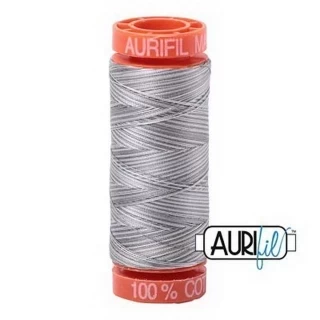 Aurifil Cotton Mako Vari 50wt 200m Pack of 10 SILVER FOX Photo