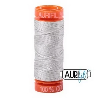 Aurifil Cotton Mako Vari 50wt 200m Pack of 10 SILVER MOON Photo