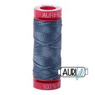 Aurifil Mako 12wt 55yd Medium Blue Grey Photo