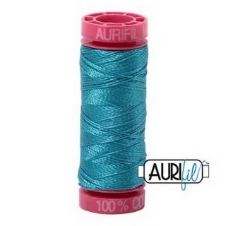 Aurifil Mako 12wt 55yd Medium Turquoise Photo