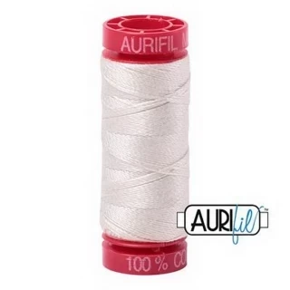 Aurifil Mako 12wt 55yd Silver White Photo