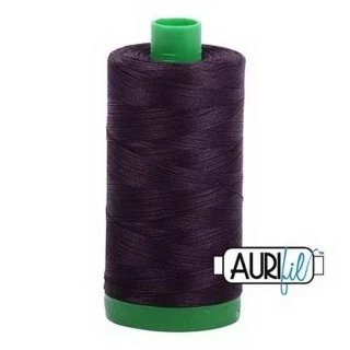 Aurifil Cotton Mako Thread 40wt 1000m Box of 6 AUBERGINE Photo