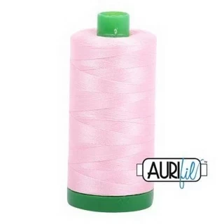 Aurifil Cotton Mako Thread 40wt 1000m Box of 6 BABY PINK Photo