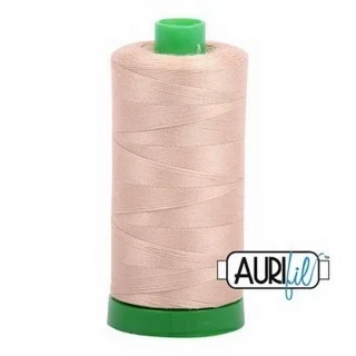 Aurifil Cotton Mako Thread 40wt 1000m Box of 6 BEIGE Photo