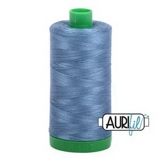 Aurifil Cotton Mako Thread 40wt 1000m Box of 6 BLUE GRAY Photo