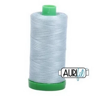 Aurifil Cotton Mako Thread 40wt 1000m Box of 6 BRIGHT GRAY BLUE Photo