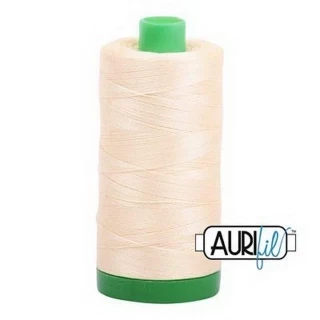 Aurifil Cotton Mako Thread 40wt 1000m Box of 6 BUTTER Photo