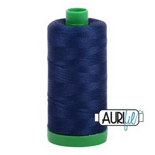 Aurifil Cotton Mako Thread 40wt 1000m Box of 6 DARK NAVY Photo