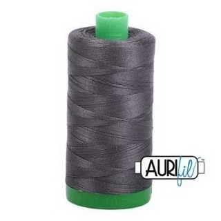 Aurifil Cotton Mako Thread 40wt 1000m Box of 6 DARK PEWTER Photo