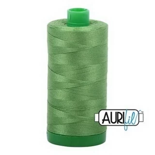 Aurifil Cotton Mako Thread 40wt 1000m Box of 6 GRASS GREEN Photo