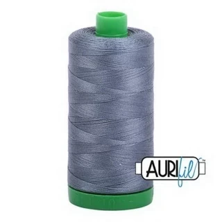 Aurifil Cotton Mako Thread 40wt 1000m Box of 6 GRAY Photo