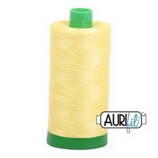 Aurifil Cotton Mako Thread 40wt 1000m Box of 6 LEMON Photo