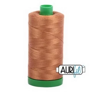 Aurifil Cotton Mako Thread 40wt 1000m Box of 6 LIGHT CINNAMON Photo