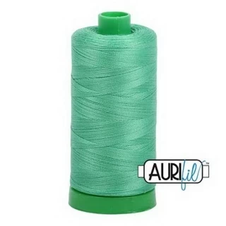 Aurifil Cotton Mako Thread 40wt 1000m Box of 6 LIGHT EMERALD Photo