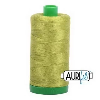 Aurifil Cotton Mako Thread 40wt 1000m Box of 6 LIGHT LEAF GREEN Photo