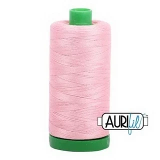 Aurifil Cotton Mako Thread 40wt 1000m Box of 6 LIGHT PEONY Photo