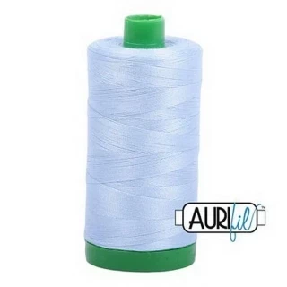 Aurifil Cotton Mako Thread 40wt 1000m Box of 6 LIGHT ROBINS EGG Photo