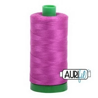 Aurifil Cotton Mako Thread 40wt 1000m Box of 6 MAGENTA Photo