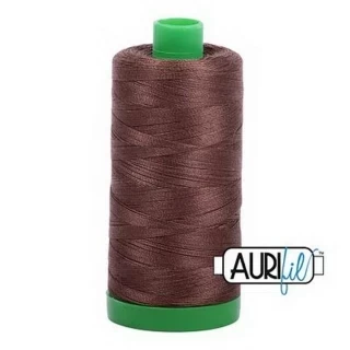 Aurifil Cotton Mako Thread 40wt 1000m Box of 6 MEDIUM BARK Photo