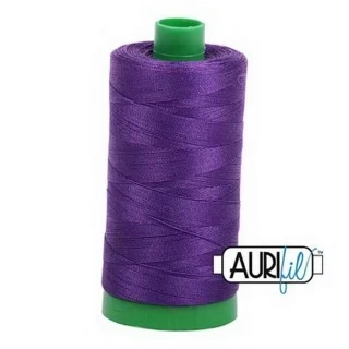 Aurifil Cotton Mako Thread 40wt 1000m Box of 6 MEDIUM PURPLE Photo