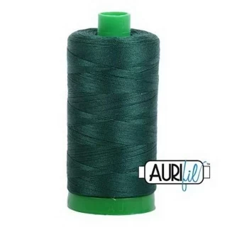 Aurifil Cotton Mako Thread 40wt 1000m Box of 6 MEDIUM SPRUCE Photo