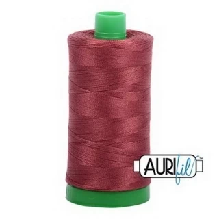 Aurifil Cotton Mako Thread 40wt 1000m Box of 6 RAISIN Photo