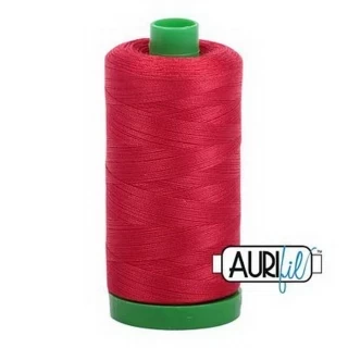 Aurifil Cotton Mako Thread 40wt 1000m Box of 6 RED Photo