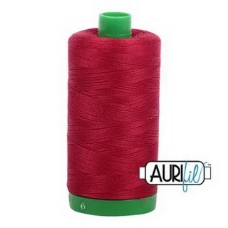 Aurifil Cotton Mako Thread 40wt 1000m Box of 6 RED WINE Photo