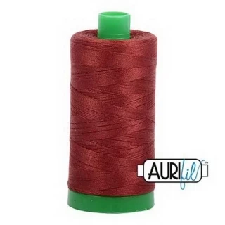 Aurifil Cotton Mako Thread 40wt 1000m Box of 6 RUST Photo