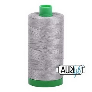 Aurifil Cotton Mako Thread 40wt 1000m Box of 6 STAINLESS STEEL Photo