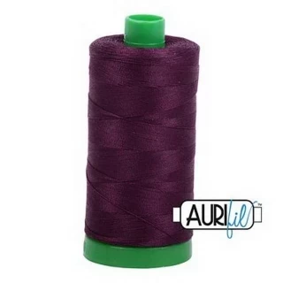 Aurifil Cotton Mako Thread 40wt 1000m Box of 6 VERY DK EGGPLANT Photo