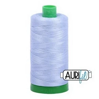 Aurifil Cotton Mako Thread 40wt 1000m Box of 6 VERY LIGHT DELFT Photo