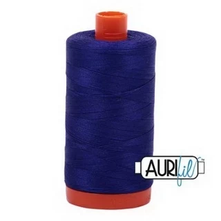 Aurifil Cotton Mako Thread 50wt 1300m Box of 6 BLUE VIOLET Photo