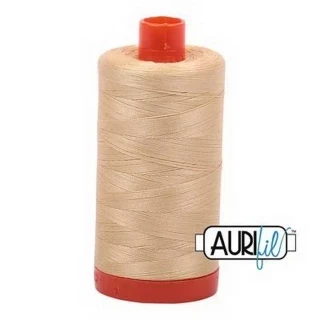 Aurifil Cotton Mako Thread 50wt 1300m Box of 6 CAMEL Photo