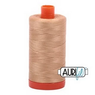 Aurifil Cotton Mako Thread 50wt 1300m Box of 6 CASHMERE Photo