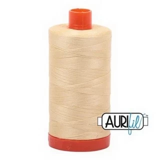 Aurifil Cotton Mako Thread 50wt 1300m Box of 6 CHAMPAGNE Photo