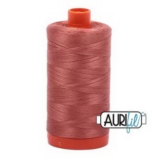 Aurifil Cotton Mako Thread 50wt 1300m Box of 6 CINNABAR Photo