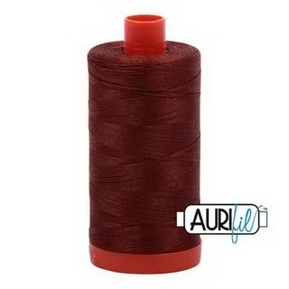 Aurifil Cotton Mako Thread 50wt 1300m Box of 6 COPPER BROWN Photo