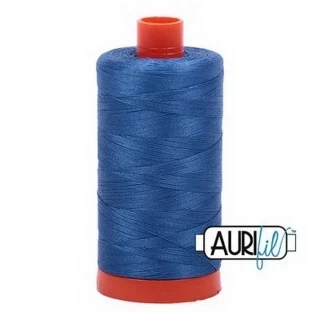 Aurifil Cotton Mako Thread 50wt 1300m Box of 6 DELFT BLUE Photo