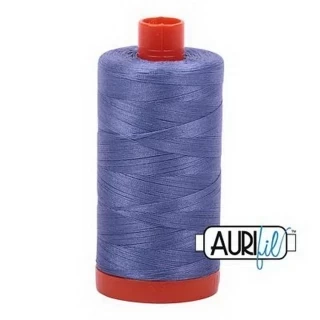 Aurifil Cotton Mako Thread 50wt 1300m Box of 6 DUSTY BLU VIOLET Photo