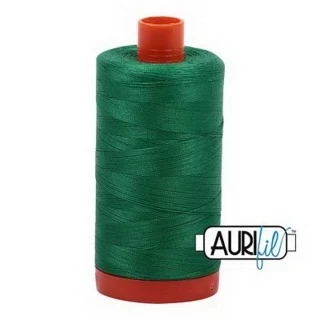 Aurifil Cotton Mako Thread 50wt 1300m Box of 6 GREEN Photo