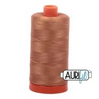 Aurifil Cotton Mako Thread 50wt 1300m Box of 6 LIGHT CINNAMON Photo