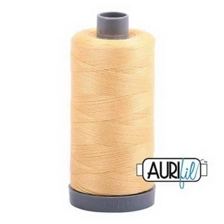 Aurifil Cotton Mako Thread 28wt 820yd 6ct MEDIUM BUTTER Photo