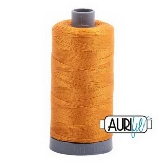 Aurifil Cotton Mako Thread 28wt 820yd 6ct ORANGE MUSTARD Photo