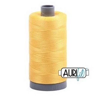 Aurifil Cotton Mako Thread 28wt 820yd 6ct PALE YELLOW Photo