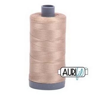 Aurifil Cotton Mako Thread 28wt 820yd 6ct SAND Photo