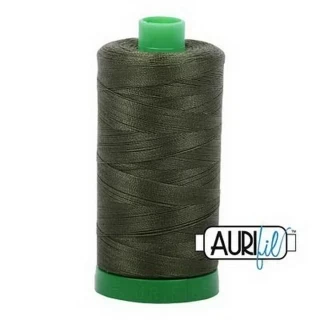 Aurifil Cotton Mako Thread 40wt 1000m 6ct MEDIUM GREEN Photo