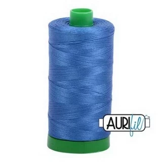 Aurifil Cotton Mako Thread 40wt 1000m 6ct PEACOCK BLUE Photo