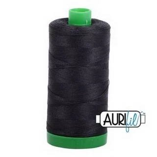 Aurifil Cotton Mako Thread 40wt 1000m 6ct VERY DARK GRAY Photo